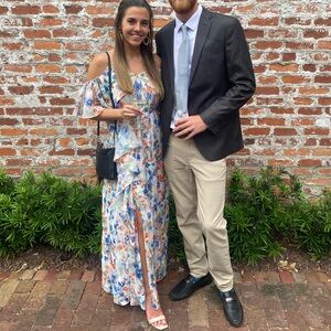 Tanya Taylor Floral OTS Maxi Dress size 6